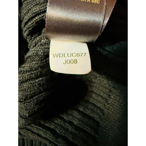 Liz Claiborne Ribbed V-Neck Sweater Black Cotton Blend Size 1X Plus - Picture 8 of 9